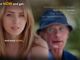 Sexy blonde teen rejoin her beneficent grandpa suitor
